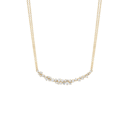 Damiani Mimosa Necklace 20110809, An 18k yellow gold necklace set with diamonds