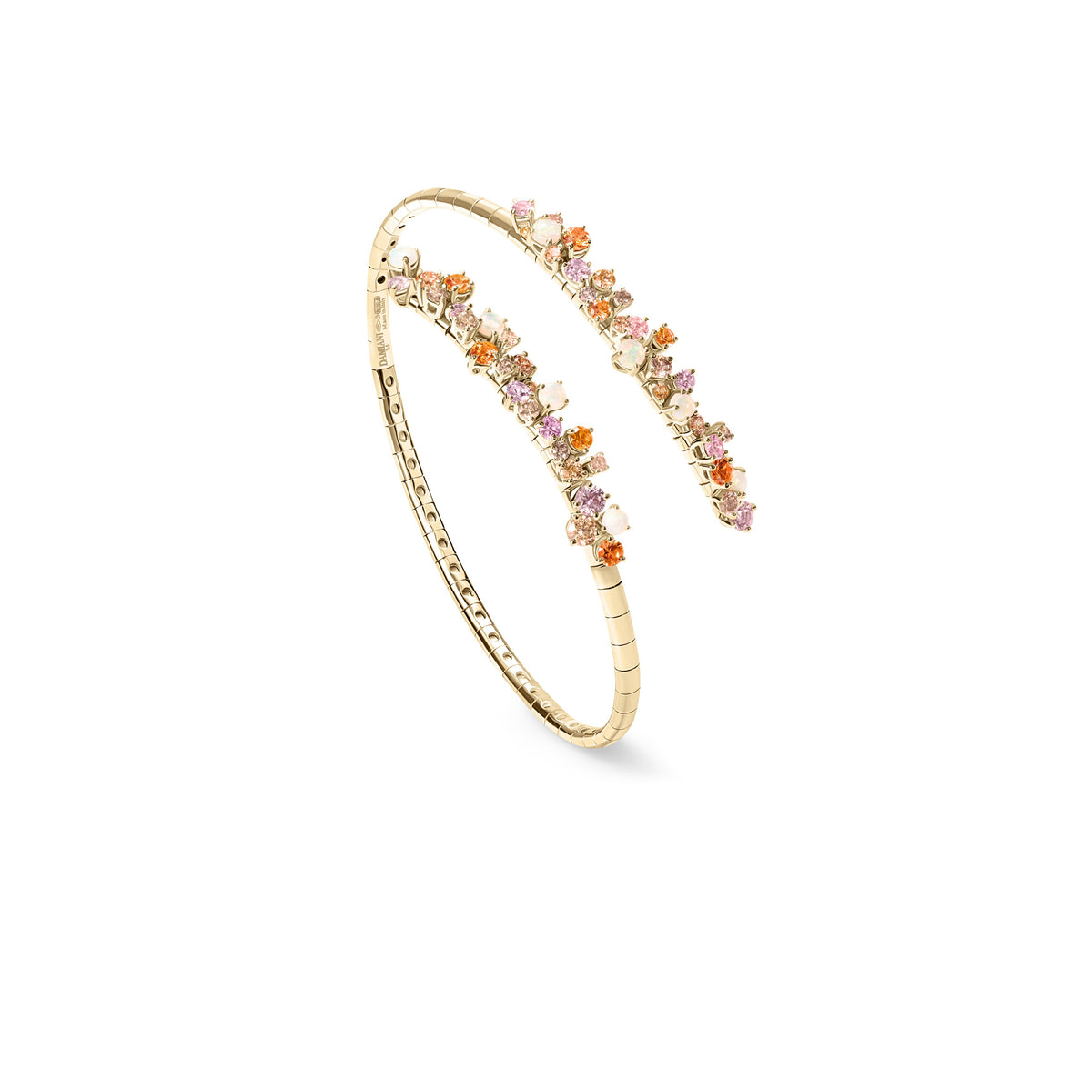 Damiani Bracelet 20114791, An 18k yellow gold bracelet set with brown diamonds and sapphires
