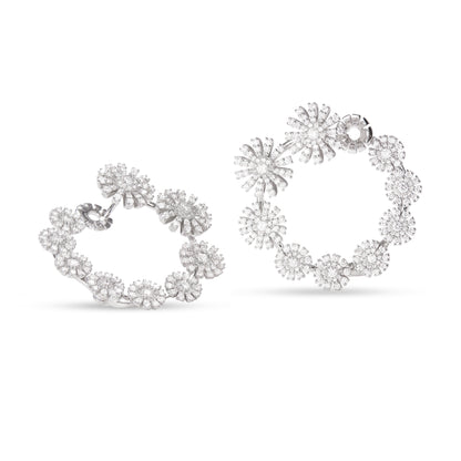 Damiani Earrings 20115321, A pair of 18k white gold earrings set with diamonds