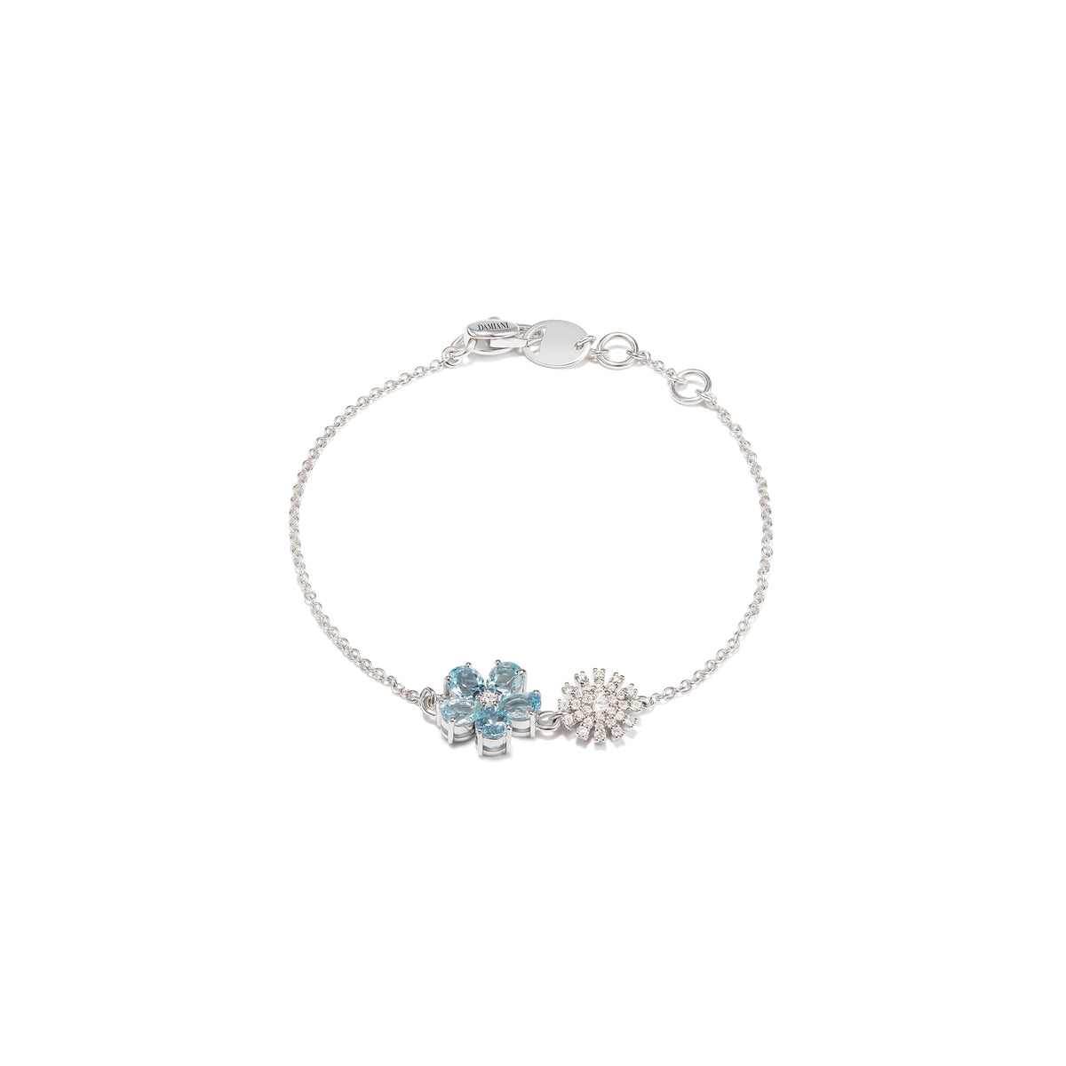 Damiani Bracelet 20115893, White gold bracelet with aquamarine and diamonds