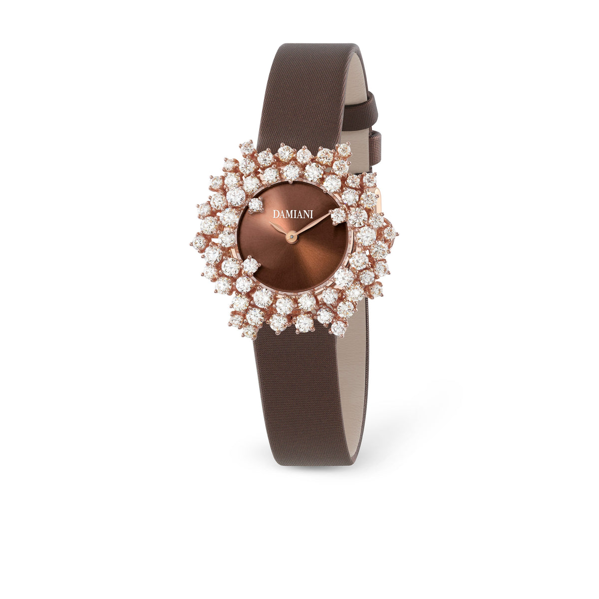 Damiani Mimosa Watch 30050244, An 18k rose gold jewellery watch set with diamonds