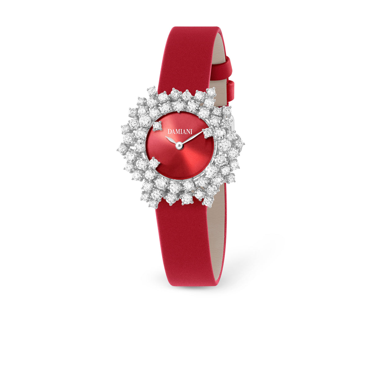 Damiani Mimosa Watch 30050245, An 18k white gold jewellery watch set with diamonds