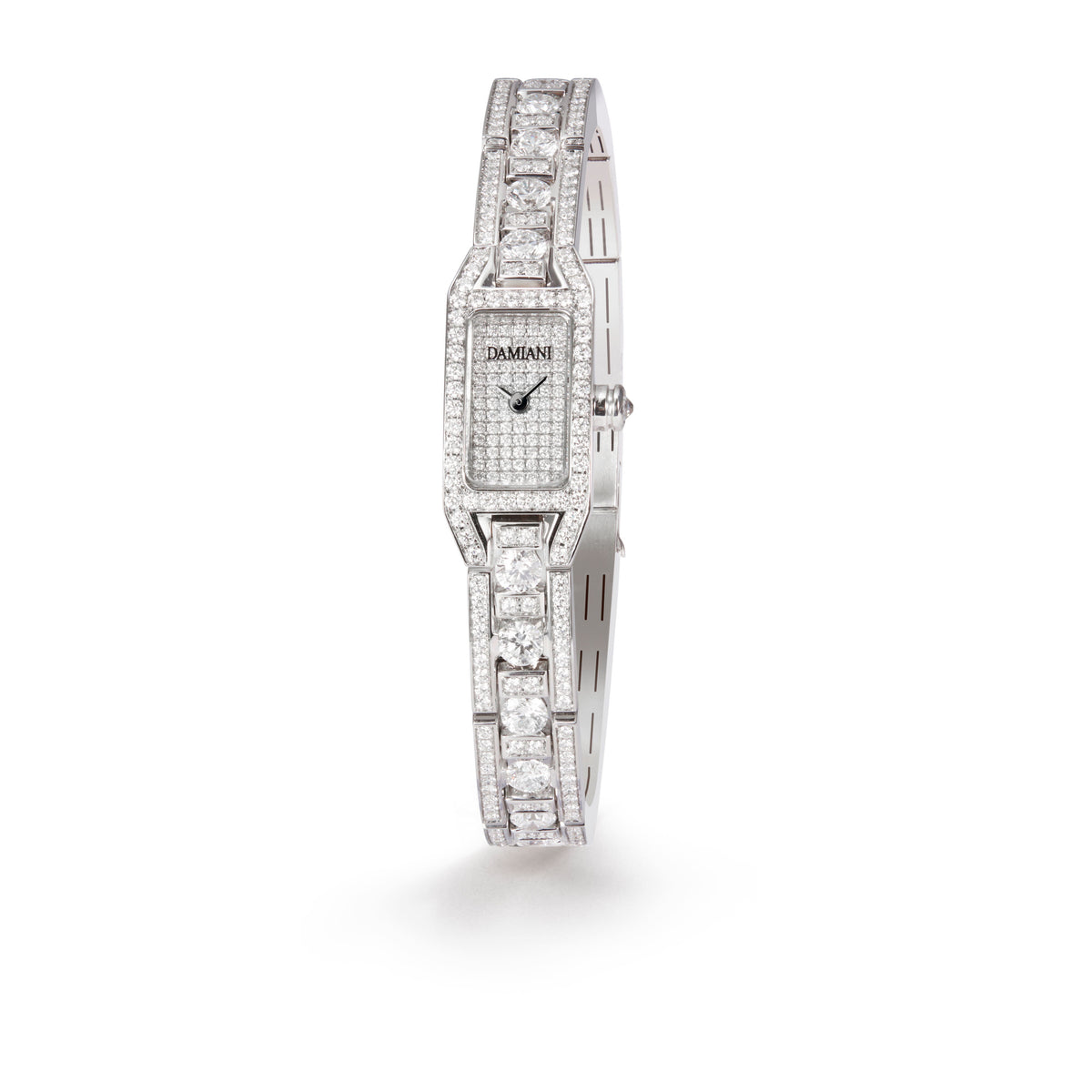 Damiani Watch 30053942, An 18k white gold jewellery watch set with diamonds