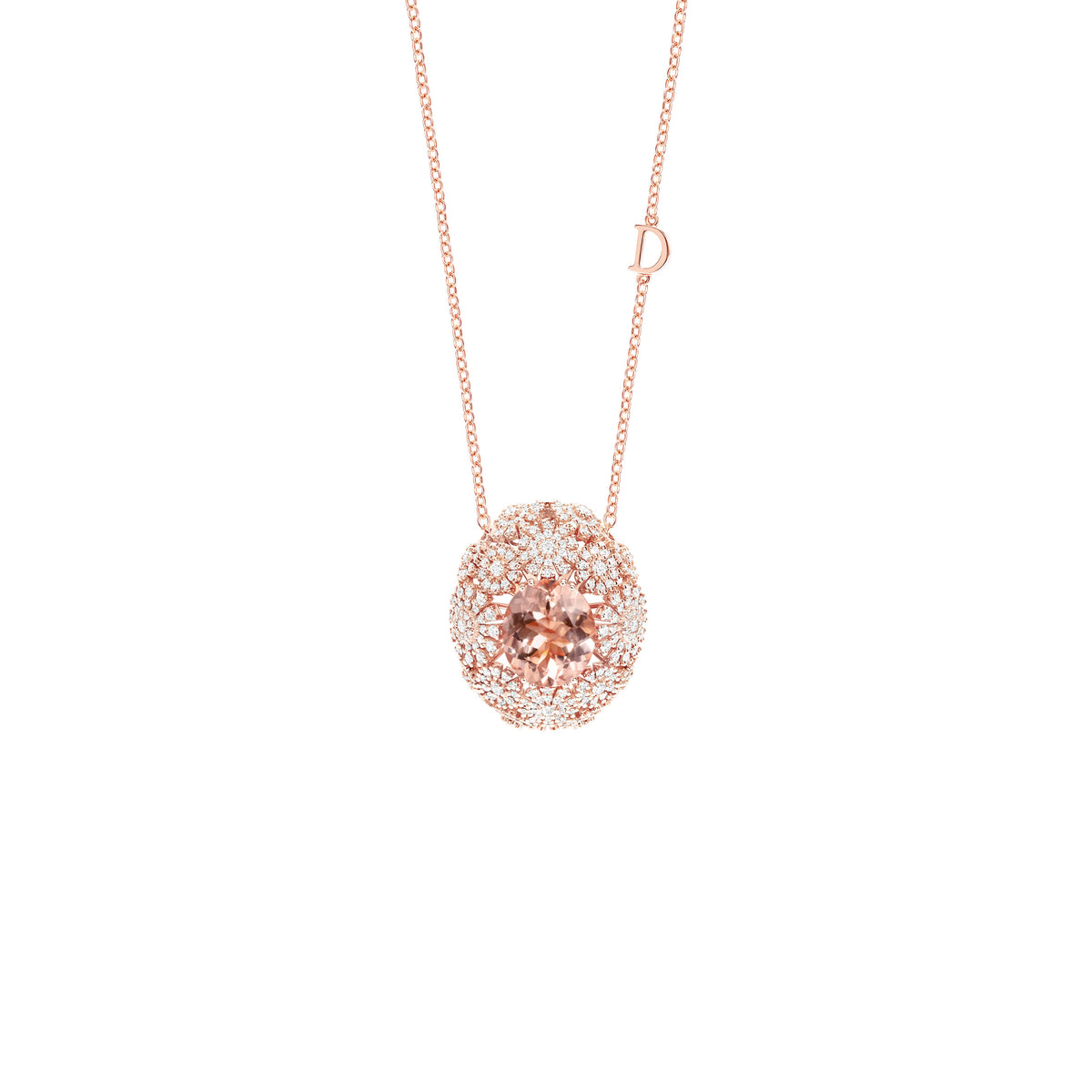Damiani Margherita Necklace 81108727, An 18k rose gold necklace set with diamonds