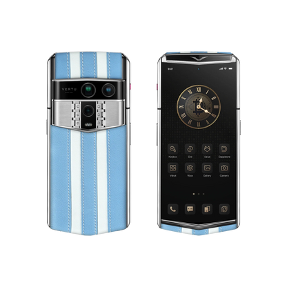 VERTU AGENT Q PHONE WORLD CUP 2026 FRANCE CALFSKIN, rear panel and screen with calf leather case