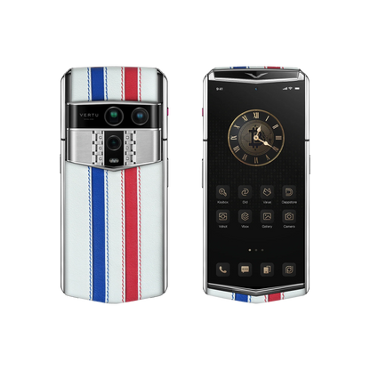 VERTU AGENT Q PHONE WORLD CUP 2026 FRANCE CALFSKIN, rear panel and screen with calf leather case