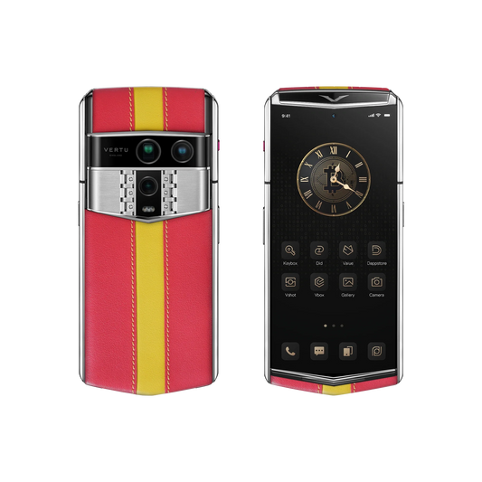 VERTU AGENT Q PHONE WORLD CUP 2026 SPAIN CALFSKIN, front and back, calf leather case