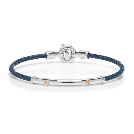 Baraka 316L Bracelet BR332211ROAC-02, a men's bracelet in rose gold and stainless steel set with diamonds