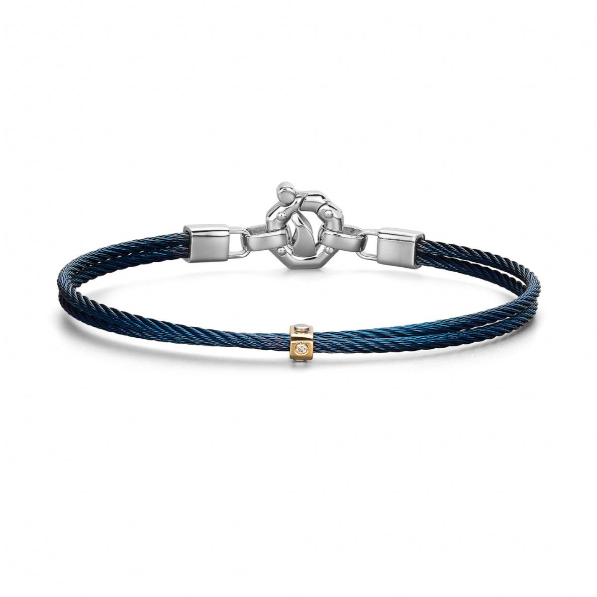 Baraka 316L Bracelet BR361061RODB, a men's bracelet in rose gold and stainless steel set with diamonds