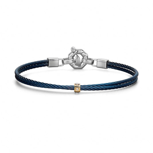 Baraka 316L Bracelet BR361061RODB, a men's bracelet in rose gold and stainless steel set with diamonds