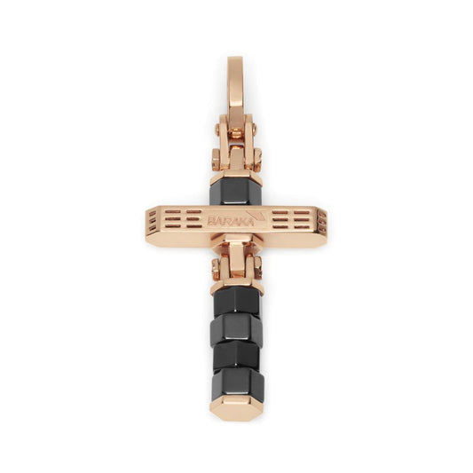 Baraka Abyss Cross СR292241ROCN, a men's cross in rose gold and black ceramic