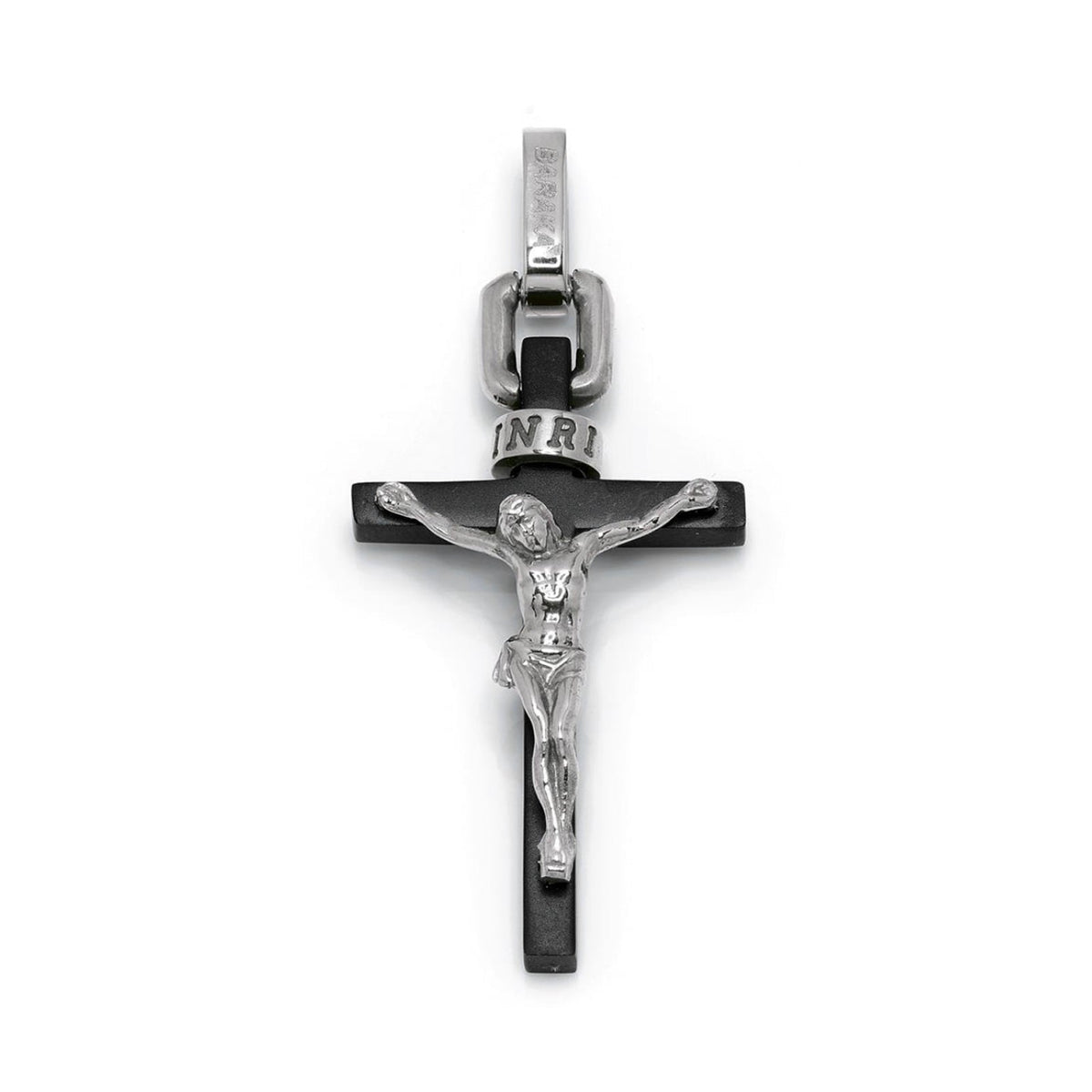 Baraka Cyborg Ceramic Cross CR213201BIGR, a men's cross in white gold and stainless steel