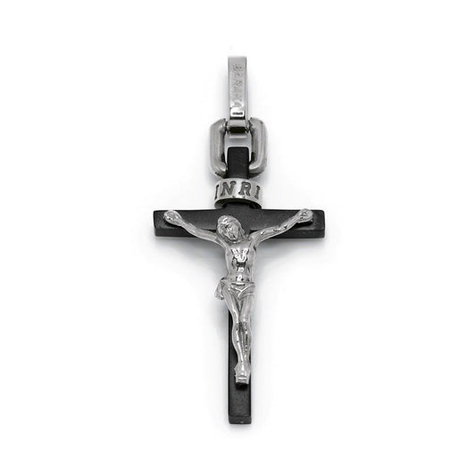 Baraka Cyborg Ceramic Cross CR213201BIGR, a men's cross in white gold and stainless steel