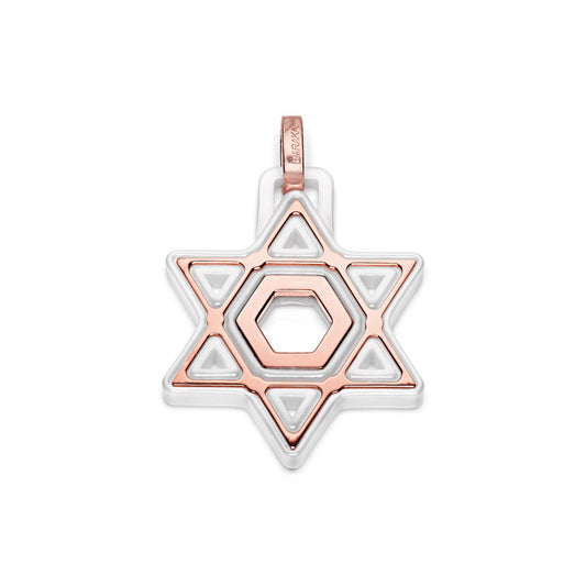 Baraka Cyborg Ceramic Pendant ST221521ROCB, a men's pendant in rose gold and black ceramic
