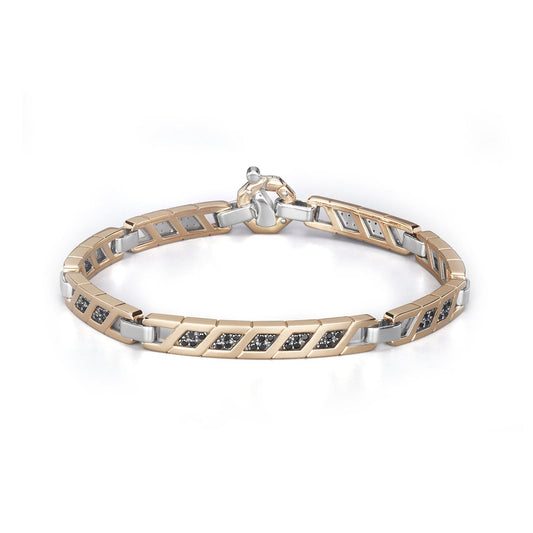 Baraka Diamonds Bracelet BR345001RBDN-70, a men's bracelet in rose and white gold set with diamonds