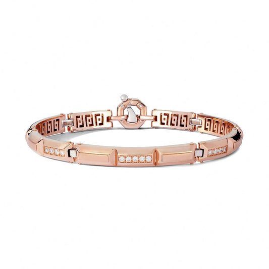 Baraka Diamonds Bracelet BR362101RODB, a men's bracelet in rose gold set with diamonds