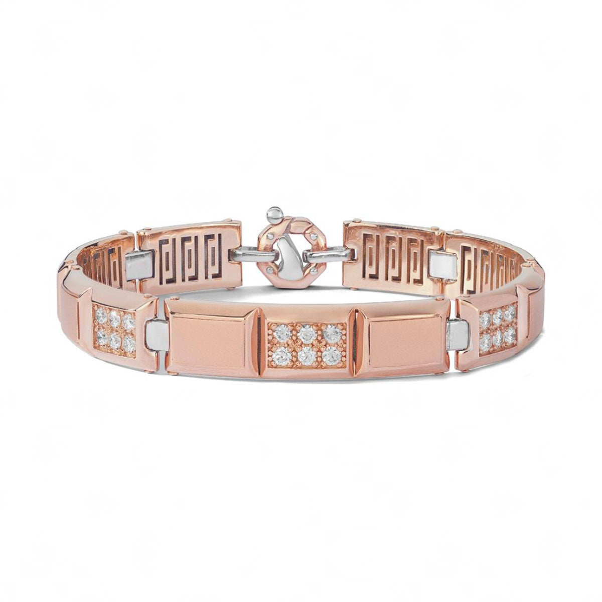 Baraka Diamonds Bracelet BR362111RODB, a men's bracelet in rose gold set with diamonds