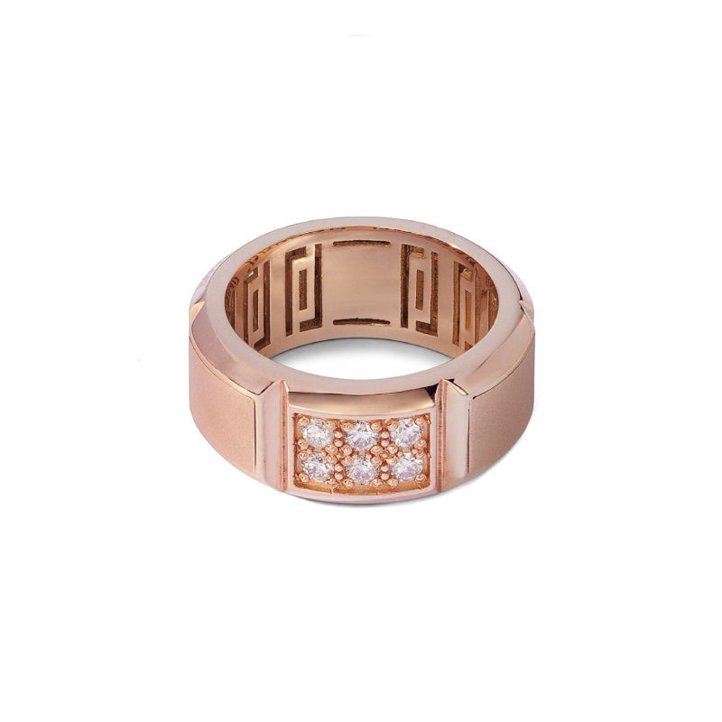 Baraka Diamonds Ring AN362111RODB, a men's ring in rose gold set with diamonds