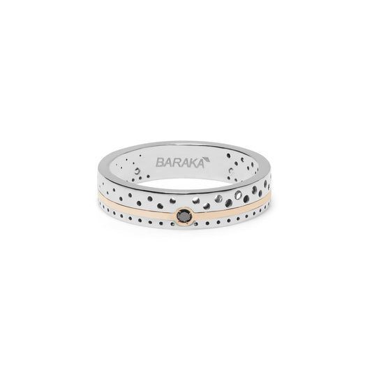 Baraka Drive Ring AN313011BRDN-03, a men's ring in rose and white gold set with diamonds