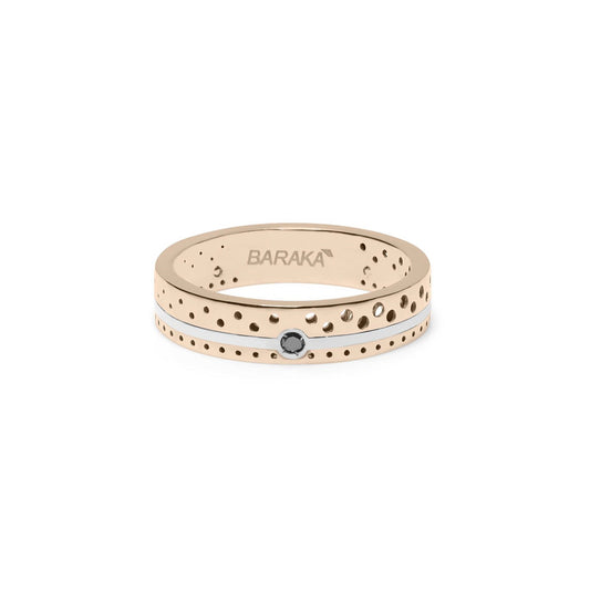 Baraka Drive Ring AN313011RBDN-03, a men's ring in rose and white gold set with diamonds