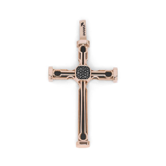 Baraka Kardano Cross CR275441RODN-07, a men's cross in rose gold set with diamonds