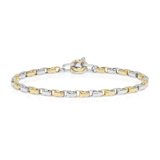 Baraka Nexus Bracelet BR314001BGLU-02, a men's bracelet in white and yellow gold set with diamonds