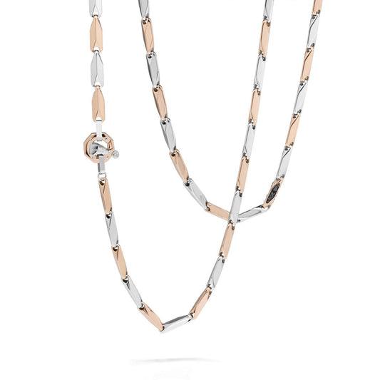 Baraka Nexus Chain GC292221RBDN-19, a men's chain in rose and white gold set with diamonds