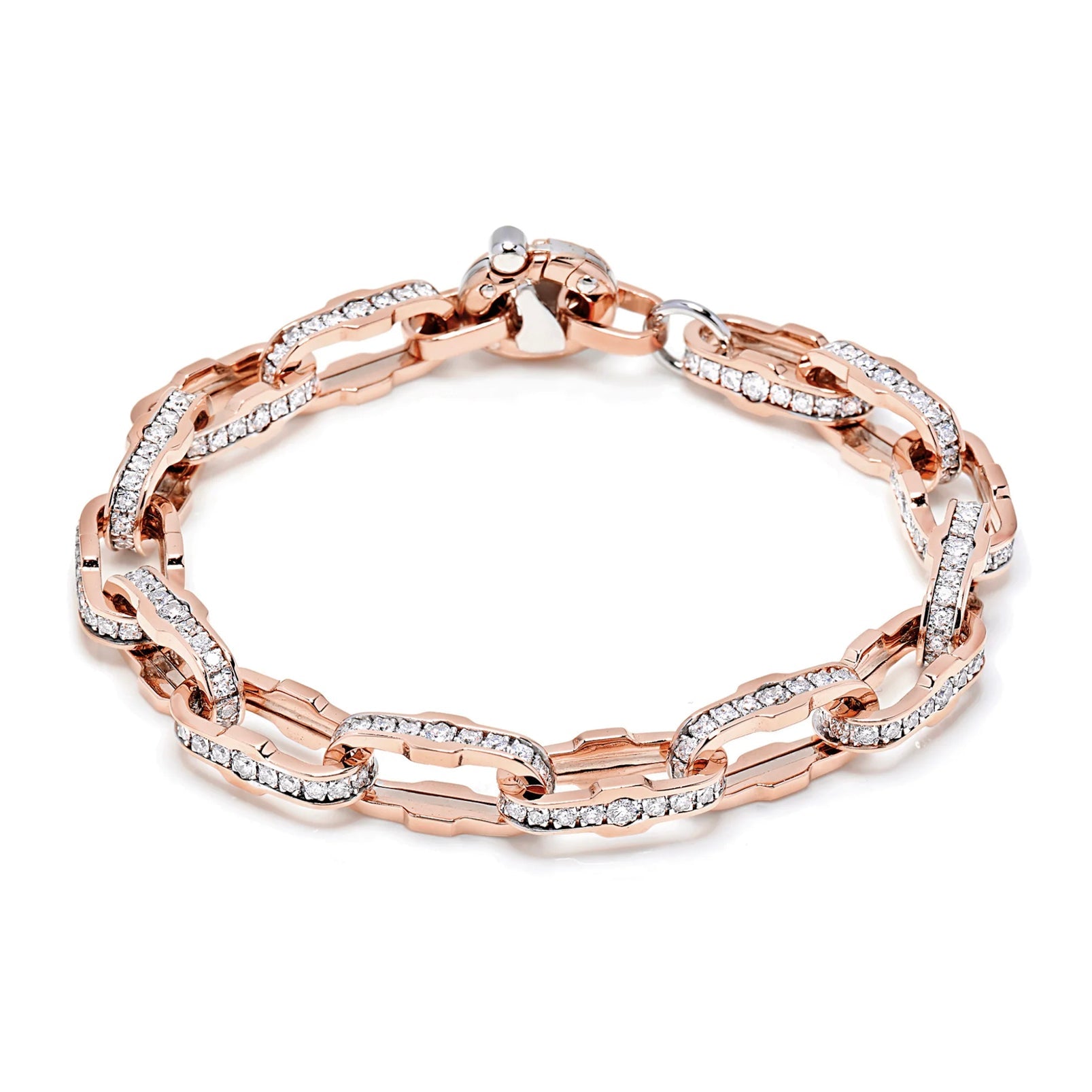 Baraka Prive Bracelet BR215091RBLU, a men's bracelet in rose and white gold set with diamonds