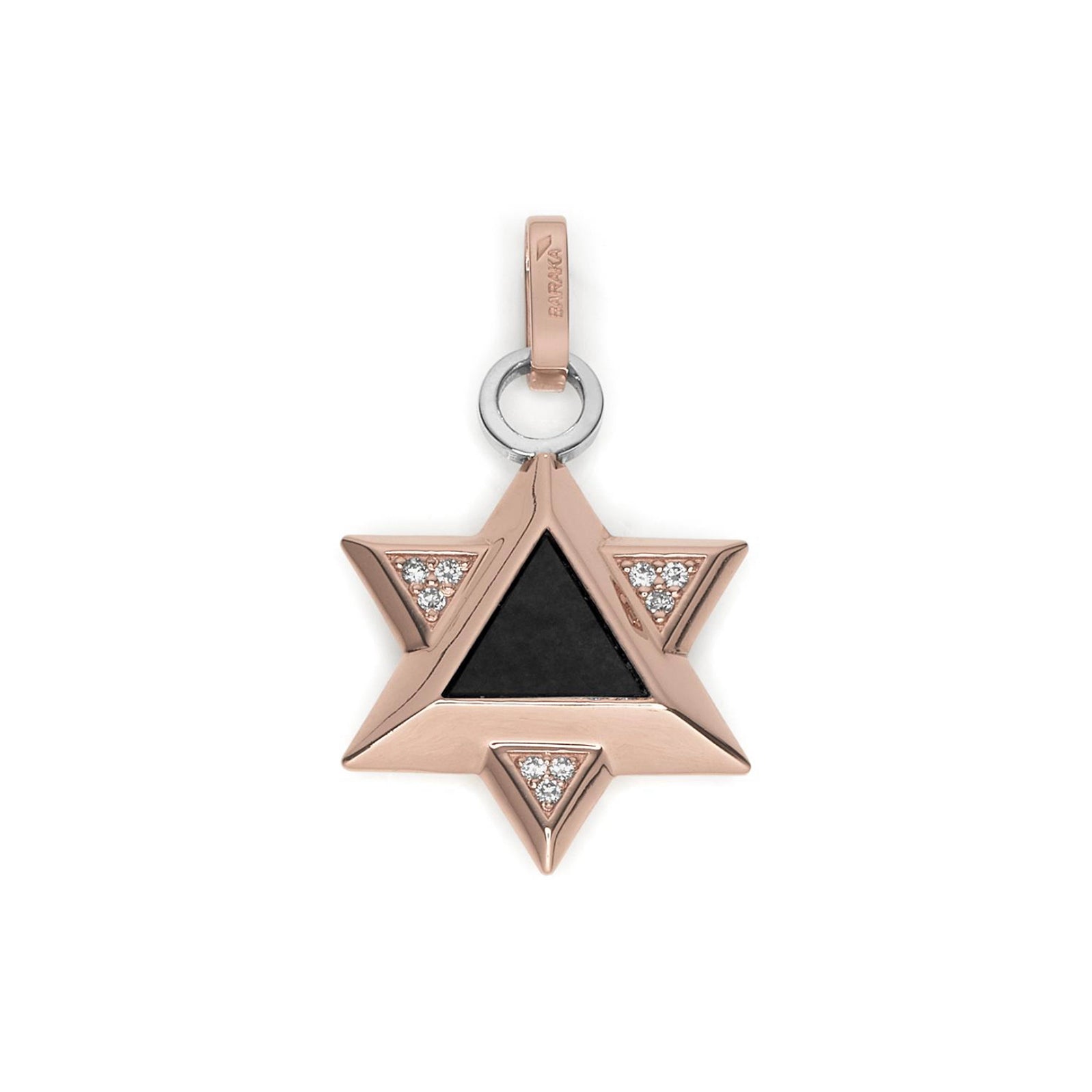 Baraka Prive Pendant ST281151ROON-14, a men's pendant in rose and white gold set with diamonds