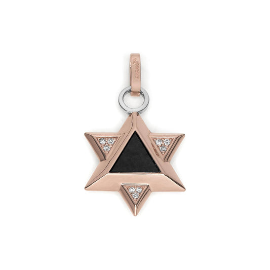 Baraka Prive Pendant ST281151ROON-14, a men's pendant in rose and white gold set with diamonds