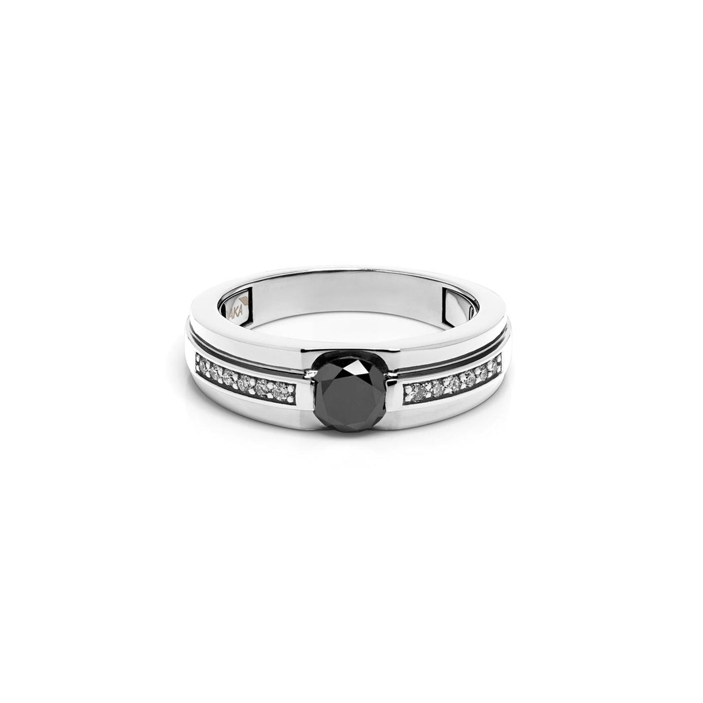 Baraka Prive Ring AN275011BIBN-125, a men's ring in white gold set with diamonds