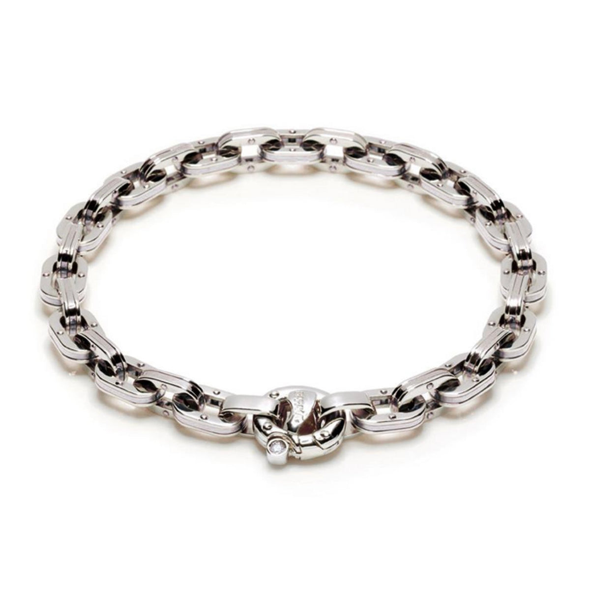 Baraka Ritmika Bracelet BR209811BILU-02, a men's bracelet in white gold set with diamonds