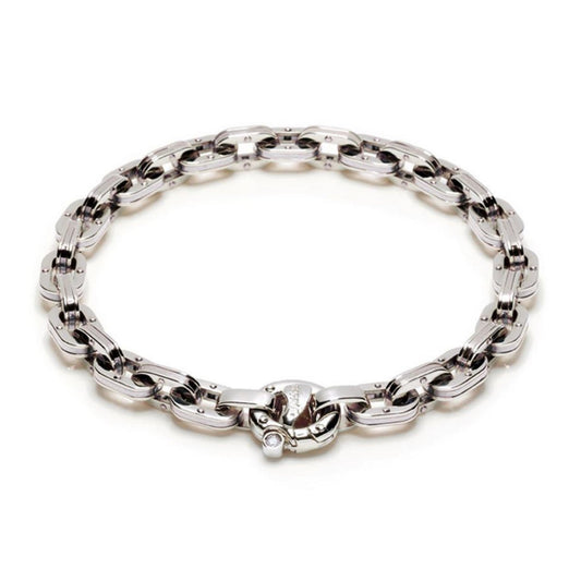 Baraka Ritmika Bracelet BR209811BILU-02, a men's bracelet in white gold set with diamonds