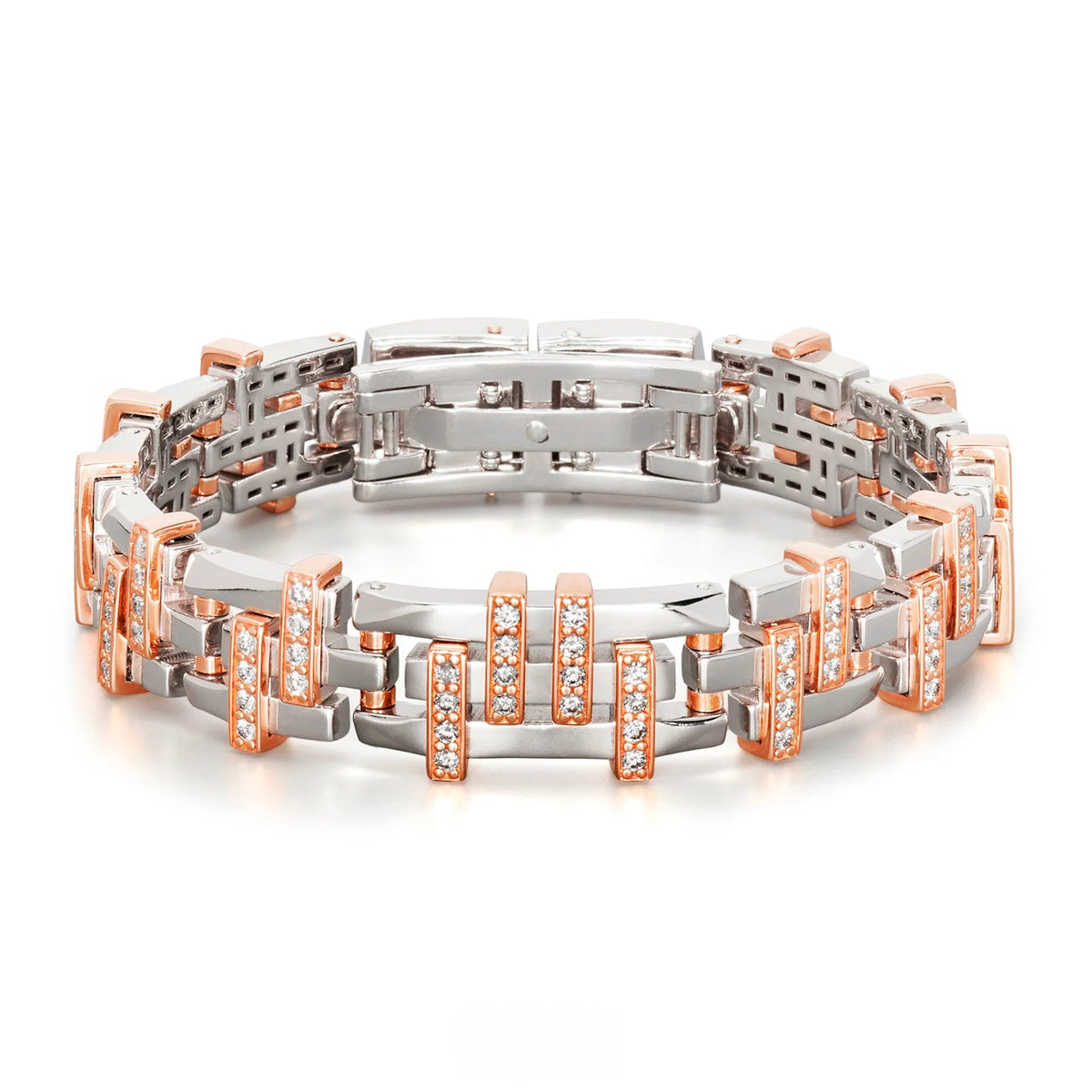 Baraka Ritmika Bracelet BR272231BRDB-288, a men's bracelet in rose and white gold set with diamonds