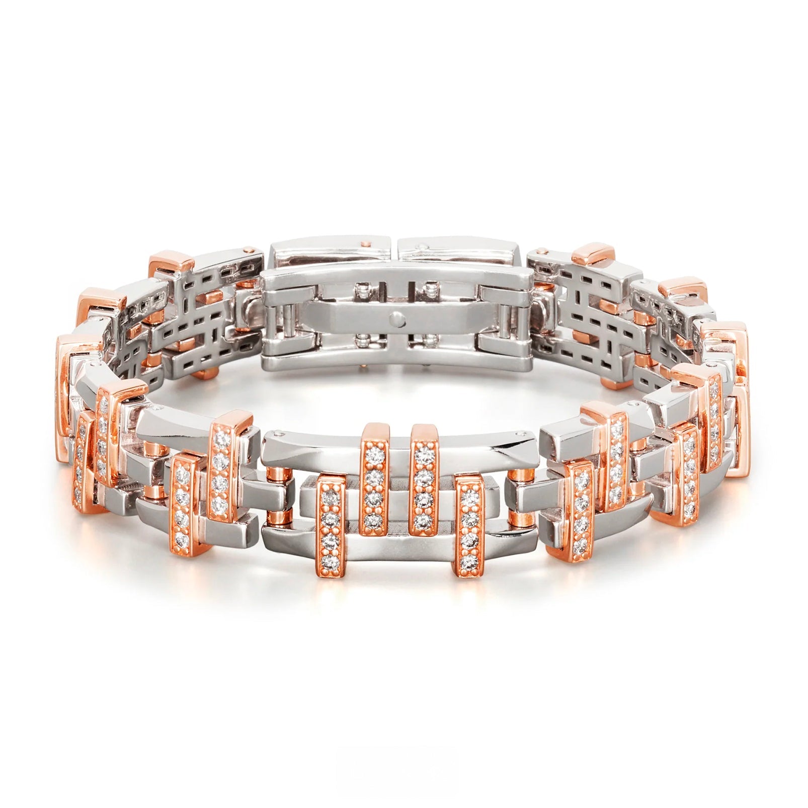 Baraka Ritmika Bracelet BR272231BRDB-288, a men's bracelet in rose and white gold set with diamonds