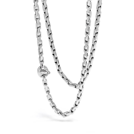 Baraka Ritmika Chain GC201211BILU-02, a men's chain in white gold set with diamonds