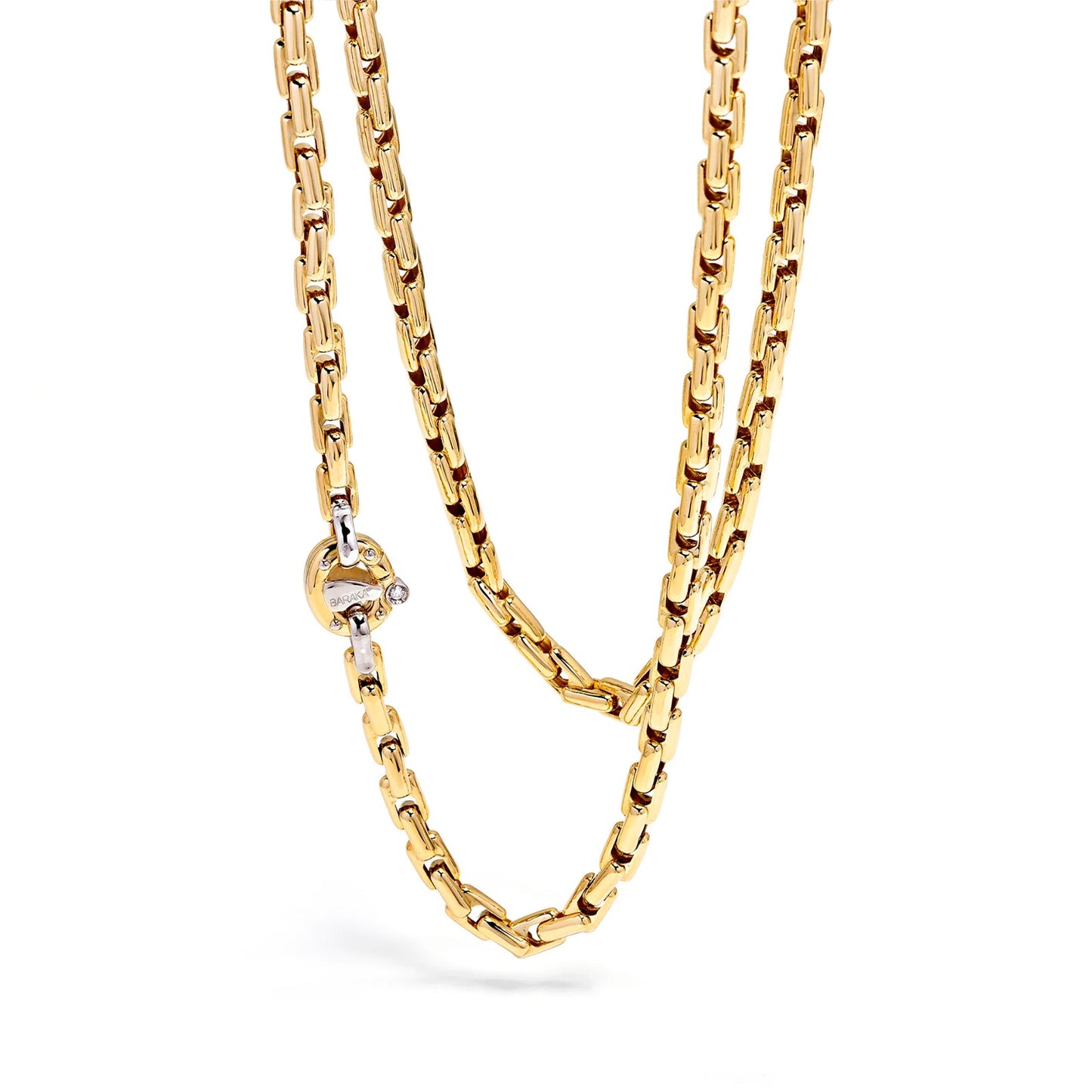 Baraka Ritmika Chain GC201211GILU-02, a men's chain in white and yellow gold set with diamonds