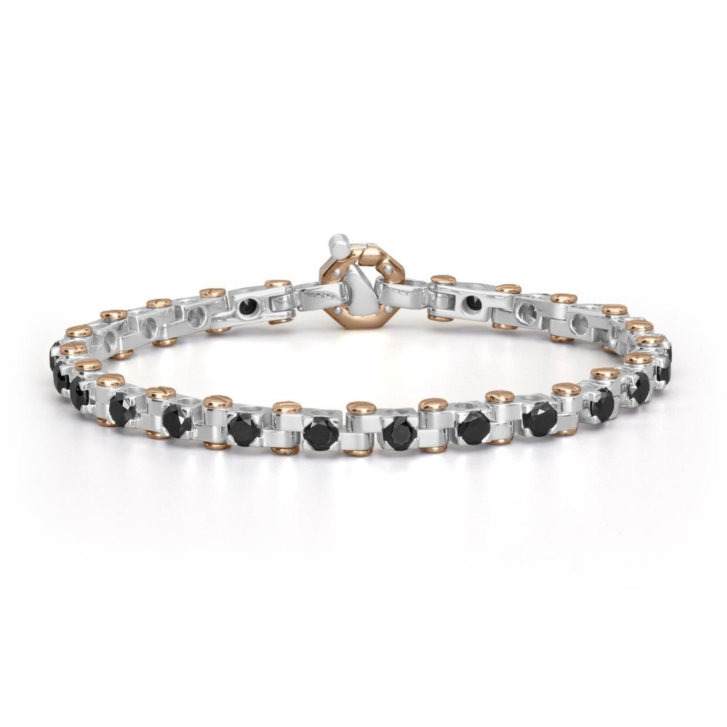 Baraka Tecnodiamonds Bracelet BR221041BRDN, a men's bracelet in rose and white gold set with diamonds