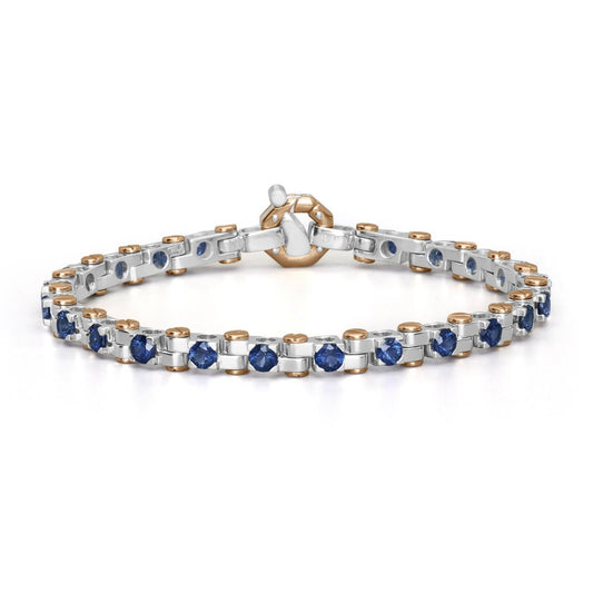 Baraka Tecnodiamonds Bracelet BR221041BRZA, a men's bracelet in rose and white gold set with sapphires