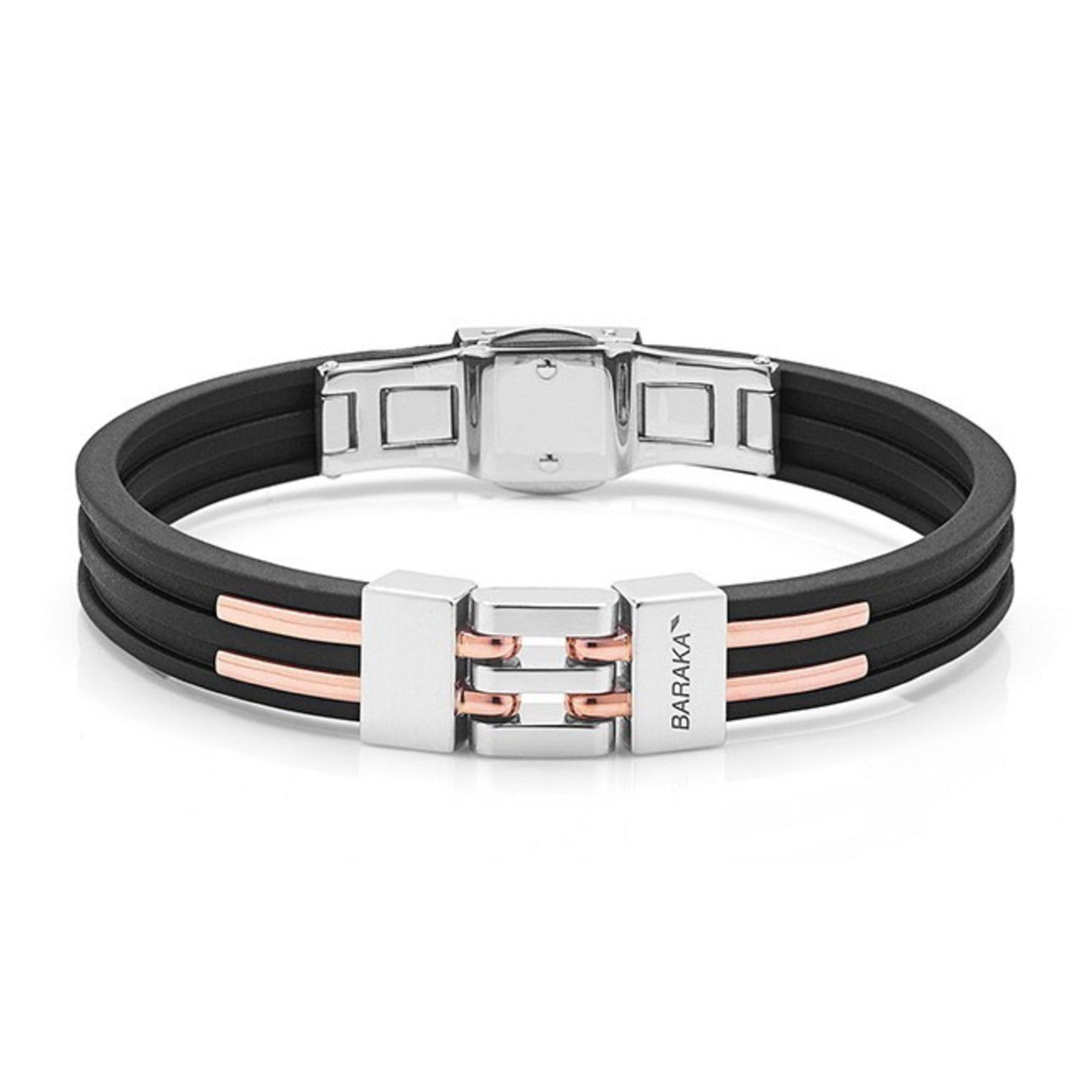 Baraka Vortex Bracelet BR262211BRLU, a men's bracelet in rose gold and stainless steel