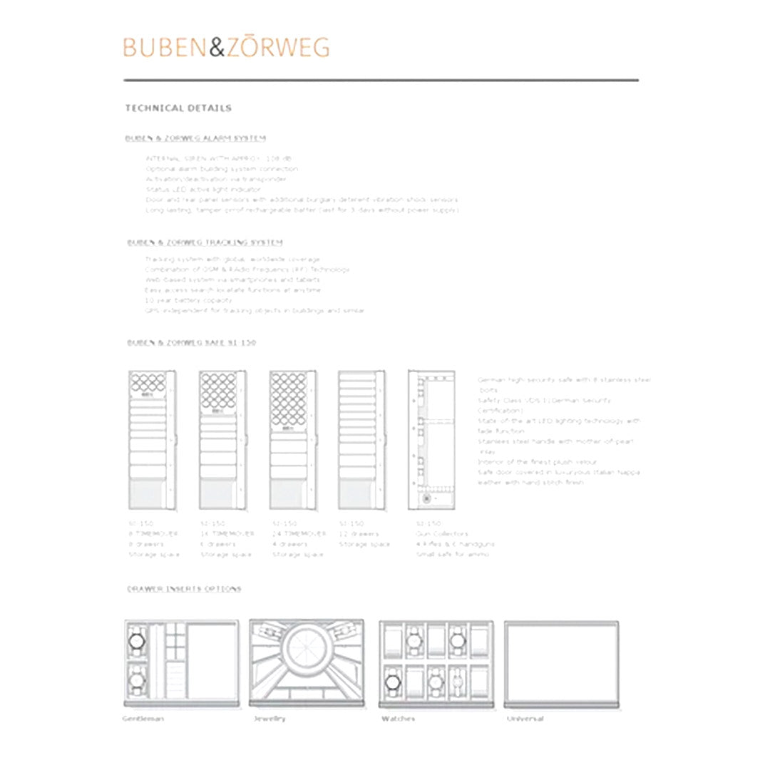 Buben & Zorweg Orion Inbuilt Safe