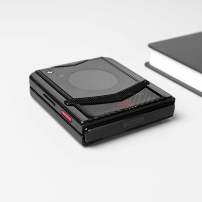 VERTU IRONFLIP PHONE CARBON TEXTURE AUSPICIOUS PHOENIX