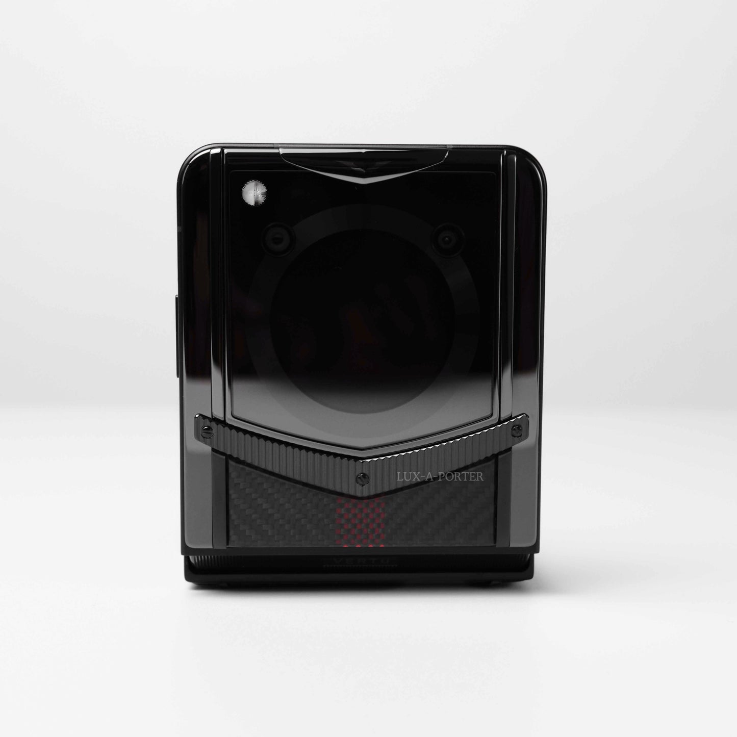 VERTU IRONFLIP PHONE CARBON TEXTURE AUSPICIOUS PHOENIX