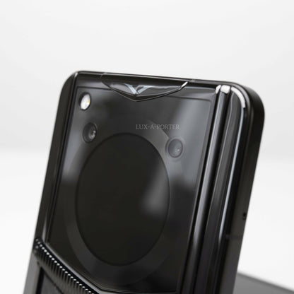 VERTU IRONFLIP PHONE CARBON TEXTURE AUSPICIOUS PHOENIX