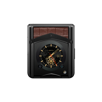 VERTU IRONFLIP PHONE AMBER BROWN ALLIGATOR SKIN