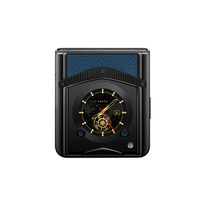 VERTU IRONFLIP PHONE GENTLEMAN BLUE CALFSKIN