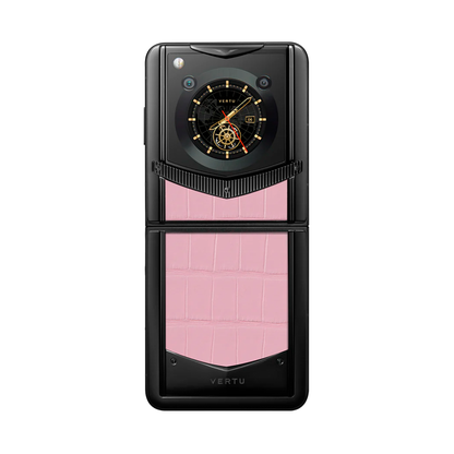VERTU IRONFLIP PHONE SAKURA PINK ALLIGATOR SKIN