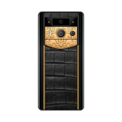 VERTU METAVERTU 2 PHONE WEB3 AI BLACK ALLIGATOR SKIN (GOLD)