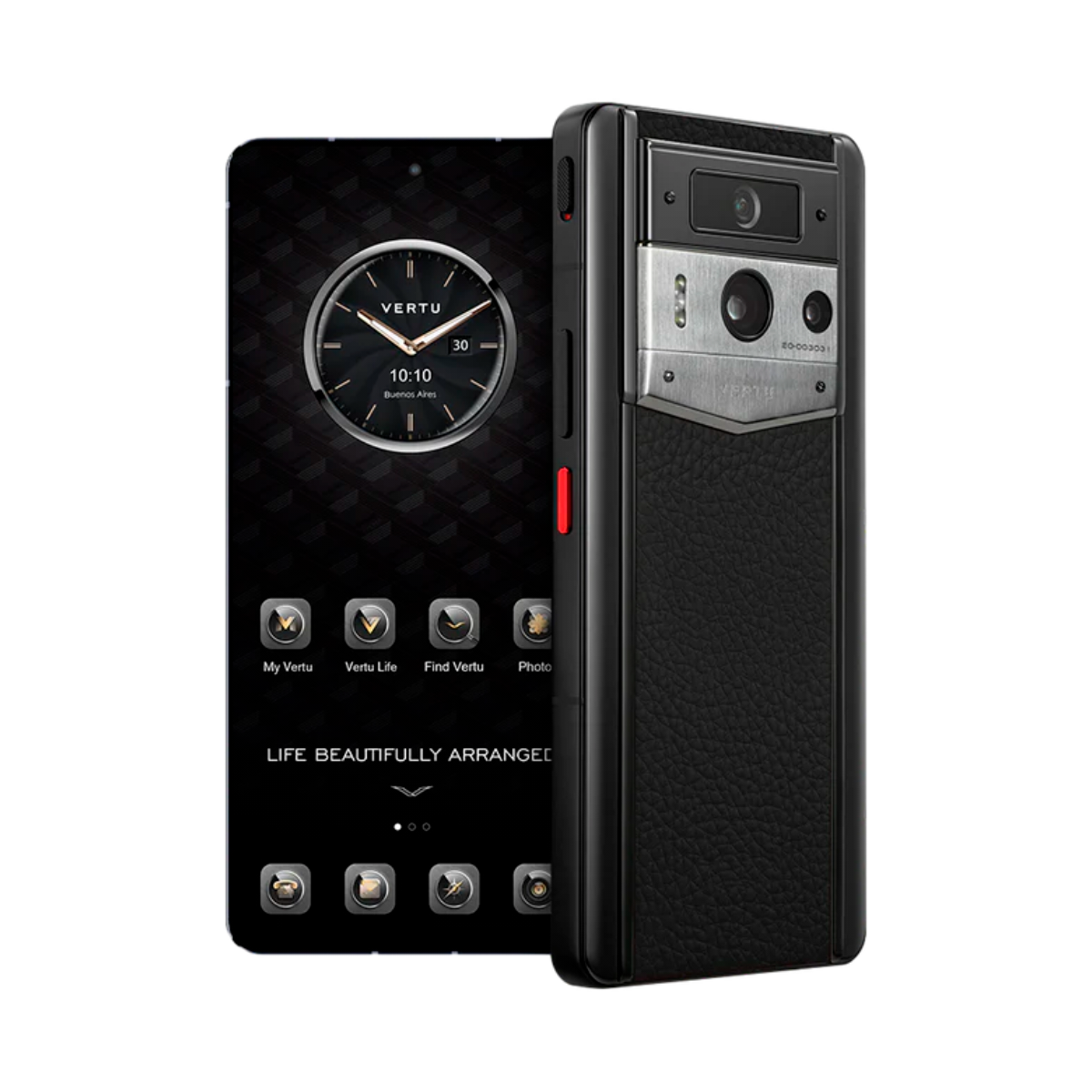 VERTU METAVERTU 2 PHONE WEB3 AI JADE BLACK CALFSKIN (SILVER CASE)