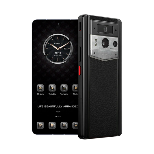 VERTU METAVERTU 2 PHONE WEB3 AI JADE BLACK CALFSKIN (SILVER CASE)